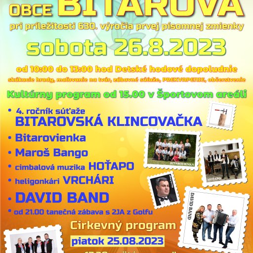 Obec Bitarová - Obecné hody 2023 v3
